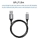 Deebo USB A to USB C Nylon Braided Cord (6 Feet/1.8 Meter, 2-Pack)