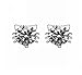 18k White Gold Plated Swarovski Crystal Zircon Mini Cute Lovely Cat Earrings Stud E160