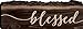 Blessed Rustic Dark 6 x 16 Wood Bark Edge Design Wall Art Sign