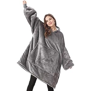 Lushforest Hoodie Sweatshirt Deken,Oversized Super Zachte Warme Comfortabele Giant Hoody, Fit voor Volwassenen Mannen…