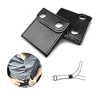 Seat Belt Adjuster,Comfort Universal Auto Shoulder Neck Strap Positioner, Automotive Belt Strap Safety Shoulder and Neck Universal Comfort Positioner Locking Clips,PU Leather, Auto Shoulder Neck Prote