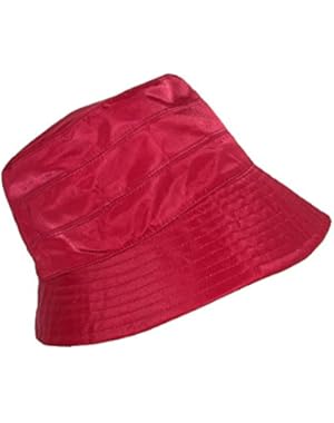 Women's Adjustable Nylon Water Repellent Lined Rain Hat