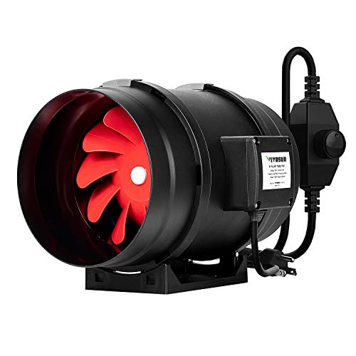 VIVOSUN 8 Inch 720 CFM Inline Duct Fan with Variable Speed Controller for Ventilation