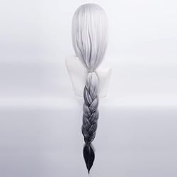 Long Silver Anime Wig Genshin Impact Shen He