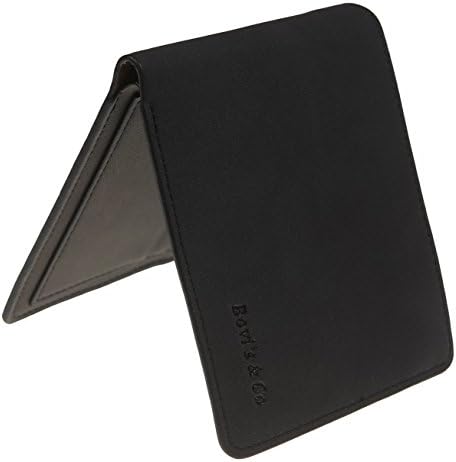KeepVogue RFID Blocking Mens Dull Polish Leather Slim Bifold Credit Card Holder Wallet (Black)