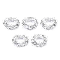 guohanfsh 5/10Pcs Massage Acupuncture Finger Rings Health Care Acupressure Hand Massager Body Pain Relief Silver-5 Pcs *