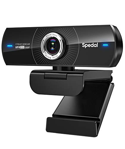 Webcam 1080p HD 60fps with Microphone,Spedal Software Webcam Laptop Desktop Mac USB, Pro Streaming Web Camera for…