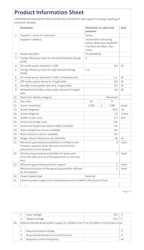 SYLVOX Smart Portable TV, 15.6'' Rechargeable Television 12V 10000mAh Battery Operated TV, IP66 Waterproof, Wireless, Google Assistant, Small Television for Bedroom Bathroom Kitchen Camping