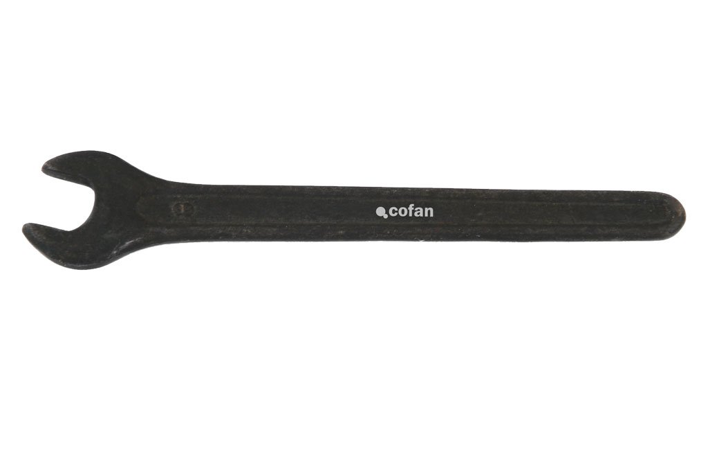 Cofan Reinforced Single Open-End Spanner, Black, 09512201, 0.011V