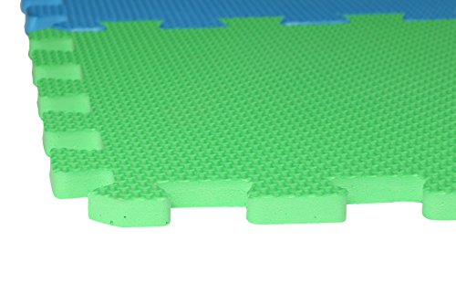 Toydaloo EVA Foam Play Mat Blank 9 Pieces Non-Toxic Exercise mat Multicolored Colorful - Thumbnail 4