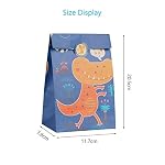 Bolsa de Dulces de Dinosaurio，KATOOM，24pcs，Bolsa de Regalo de Papel，Pegatina Dinosaurio Decoración de Día Carnaval, las Fallas,Cumpleaños para Niños,Baby Shower, Pasteles de Almacenamiento Pasteles