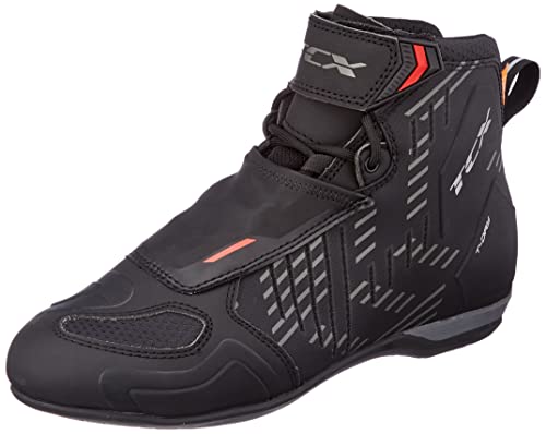 TCX - R04D Waterproof, Scarpe da Moto Uomo, Impermeabili Certificate con Membrana T-DRY, Chiusura con Lacci e Velcro, Tomaia in Mesh con Rivestimento Hot Melt