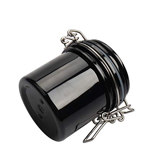 Eyelash Glue Storage Tank Individual Adhesive Stand Activated Carbon Cylinder Jar Sealed Container Lash Extension Tool, Black, 1Pc