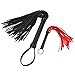 Keria Horse Riding Crop,Soft Faux Leather Harness Handle Riding Crop with Extra Small Black Red One