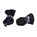 Royal wise Anti-Slip Doggie Boots Pet Dog Cat Tiny Shoes Black Soft Dog Sock for Cold Weather Small Dogs 1-5lb (S, SprBlack)
