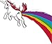 Crazy Dog T-Shirts Unicorn Farting a Rainbow T-Shirt - Origin of a Rainbow Shirt - White L