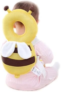 LAAT Baby Head Protection Pad Adjustable Infant Safety Pad Toddler Headrest Pillow Kids Walkers Protective Baby Neck Nursing Drop Resistance Cushion Cute Angel Wings Printed (Breathable 3)