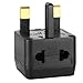USA to UK Plug Adapter by Yubi Power 2 in 1 Universal Travel Adapter with 2 Universal Outlets - Black 2 Pack - Type G for United Kingdom, England, Hong Kong, Ireland, Scotland, and More