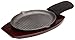 Mr. Bar-B-Q 06108Y Cast-Iron Ribbed Fajita Platter Set