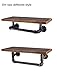 Diwhy Industrial Pipe Shelf Shelving Pine Wood and Pipe Towel Rack - Multiple Shelves (Wood 01, 24