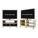 Furinno Entertainment Center w/2 Bin Drawers, Steam Beech/Black