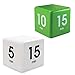 Datexx The Miracle TimeCube Timer Learning Combo for Teachers, Parents, Homeschoolers and Kids - White and Green