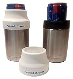 Coool-it,silicone insulator adapter for TALL 12oz SLIM CANS. Convert Yeti,Cold Keeper, RTIC,and Ozark Trail stainless can coolers.Slim can insulator.Adapter only (White)
