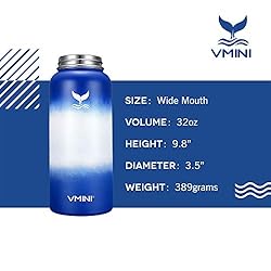 Vmini Water Bottle with New Wide Handle Straw