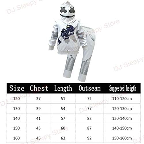 DJ Costume Kids Fancy Party Dress Mask Sweater Halloween Costumes for Kids Boys Music Fans Props
