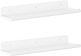 Lifewit Floating Shelves Wall 2 Pack White 38.1 cm 15 in Lip Front Sides