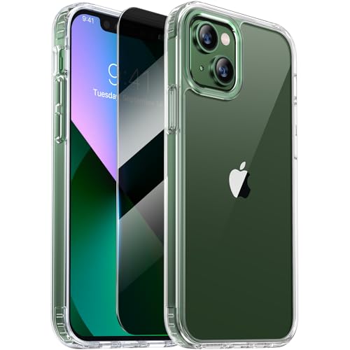 Photo 1 of Diaclara Designed for iPhone 13 Case, [with Privacy Screen Protector] [Anti Spy] [Military Grade Drop Protection] Heavy Duty Full-Body Shockproof Phone Case, Clear