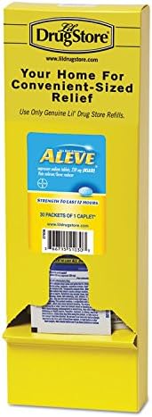 Lil' Drug Store Aleve Medicine - Fever, Arthritis, Headache, Toothache, Muscular Pain, Backache, Common Cold, Menstrual Cramp - 30 / Box