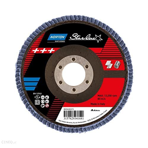 115mm 4.5" Flap Disscs Norton Grinding Zirconia Abrasive Wheel Sanding Discs for Angle Grinder 10 PACK (80 Grit)