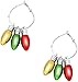 Zhenhui Christmas Bulb Hoop Earrings - Fashion Christmas Holiday Jewelry Gift Hypoallergenic Earrings for Women Girls,Cute Hoop Dangle Earrings with Festive Light Bulb (Hoop Earrings with Bulb)