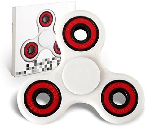 HSPINNER High-tech Hybrid Ceramic 360 Degree Rotation Triangle Hand Spinner Fidget Work Ultra Fast Bearings Luminous Toy White