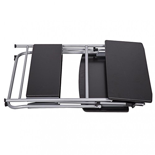 Computer Desk Folding Table Workstation Home Office furniture Black - Thumbnail 3