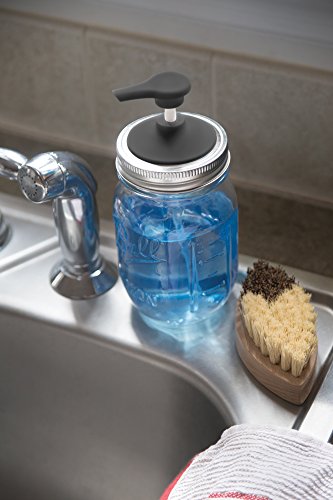 Jarware 82650 Soap Pump for Regular Mouth Mason Jars, 6", Black