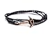 Anchor Bracelet by Be.You Company Stainless Steel Gold & Bronze Anchors with Genuine Rope Weave