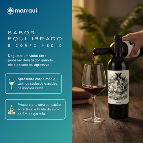 Kit 2 Vinhos Cordero con Piel de Lobo Malbec – 750 ml Cada – Tintos Argentinos Mosquita Muerta – Corpo Médio, Frutado e Elegante