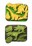 Win&Co Dinosaur Ice Trays/Chocolate Molds Set of 2 and 100% food grade pure silicone. Make chocolate dinosaurs for your children for the new Jurassic Park Movie