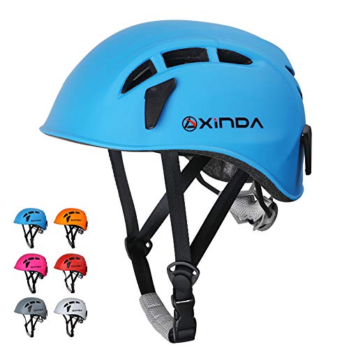 OUYAWEI Outdoor Climbing Safety Helmet Hard Surface Hat Adjustable Helmet for Rescue Construction Climbing Work Helmet Orange