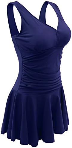 AONTUSPlus Size Hawaiin Swimsuits for Women Swimwear Long Torso Tummy Control Swimdress
