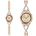 V-MORO Bangle Compatible with Galaxy Watch 42mm Bands/Active 44mm 40mm/Samsung Galaxy Watch 3 41mm Band Rose Gold Women 20mm Bling Metal Stainless Steel Replacement for Samsung Galaxy Watch 42mm