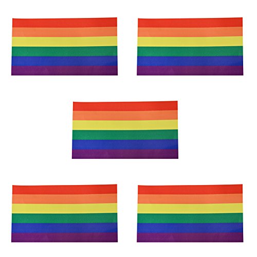 BleuMoo 2Pcs Rainbow Flag Car Bumper Sticker Window Sticker Decal 6.5x11.5 cm