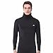 Men's Turtleneck Shirts Thermal Top Base Layer Compression Long Sleeve Black HOM XL