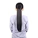 Hair Extensions Ponytail One Piece Tie Up Ponytail Clip in Hair Extensions Hairpiece Binding Pony Tail Extension for Girl Lady Woman Dark Dlack