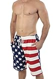 Men's Patriotic American USA FLAG Lightweight Fleece Sweatpants Shorts