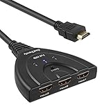 BestTrendy HDMI Splitter,3 Port Switch 24k gold-plated connector HDMI Hub extender adapaer with Pigtail Cable HDMI1.3 Supports 3D, 1080P, HD Audio