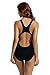 zeraca Women's Plus Size Sport Racerback One Piece Swimsuits Bathing Suits (XL18, Black)