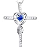 Dorella Blue Sapphire Necklace for Mom Valentines